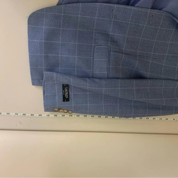 Lauren Ralph Lauren Wool Silk Blend Blue Contemporary Blazer Size 39R - Picture 10 of 14